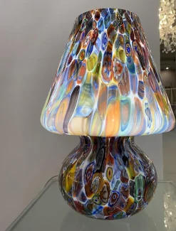 Clearance Pamono Venetian Mushroom Table Lamp in Murano Glass