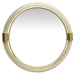 Hot Pamono Venetian Round Murano Glass Wall Mirror by Simoeng