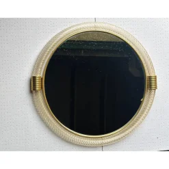 Hot Pamono Venetian Round Murano Glass Wall Mirror by Simoeng