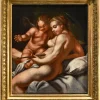 Pamono Venetian School Artist, Venus & Cupid, 1700, Oil on Canvas, Framed> Old Masters|Classical