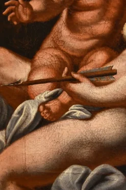 Pamono Venetian School Artist, Venus & Cupid, 1700, Oil on Canvas, Framed><noscript><img width=