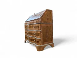Pamono Venetian Style Walnut Desk with Drop-Leaf Door> Secretaires
