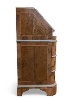 Pamono Venetian Style Walnut Desk with Drop-Leaf Door><noscript><img width=