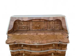 Pamono Venetian Style Walnut Desk with Drop-Leaf Door><noscript><img width=