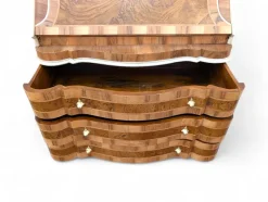 Pamono Venetian Style Walnut Desk with Drop-Leaf Door><noscript><img width=