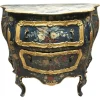 Pamono Venezian Wooden Green Lacquered Commode with Fantasy Birds and Flowers, 1750> Dressers, Commodes & Chests
