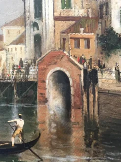 Pamono Venice - Italian Landscape Oil on Canvas Painting><noscript><img width=