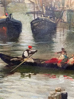 Pamono Venice - Italian Landscape Oil on Canvas Painting><noscript><img width=