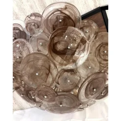 Pamono Venied-Brown Disks Murano Glass Flush Mount by Simoeng><noscript><img width=
