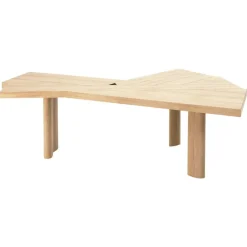 Hot Pamono Ventaglio Natural Oak Worktable by Charlotte Perriand for Cassina