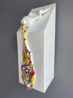 Pamono Vera Vizzi, In a While Wall Sculpture, 2025, Foam Clay, Acrylic & Enamel on Wood><noscript><img width=