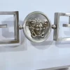 Clearance Pamono Versace Double Bed in Stainless Steel, 1950s