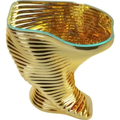 Pamono Vertigo Gold Side Table in 24k Gold-Plated Inox and Glass by Barberini & Gunnell> Tables