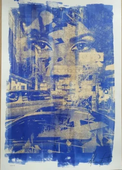 Discount Pamono Vhils, Blur, 2024, Acid-Fast Ink Screenprint