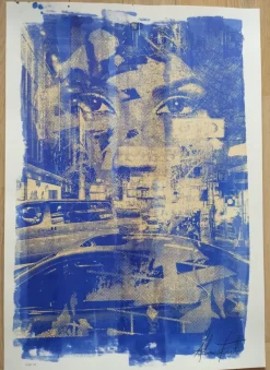 Discount Pamono Vhils, Blur, 2024, Acid-Fast Ink Screenprint