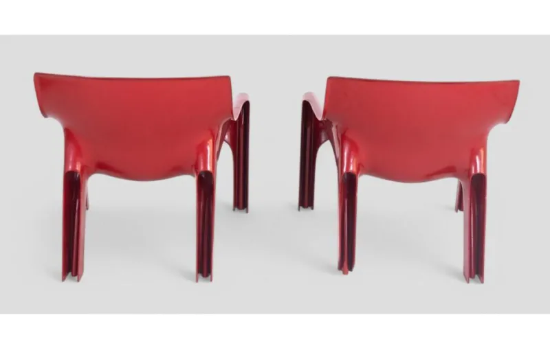 Pamono Vicario Armchairs by Vico Magistretti for Artemide, 1970s> Lounge Chairs & Armchairs