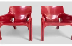 Pamono Vicario Armchairs by Vico Magistretti for Artemide, 1970s><noscript><img width=