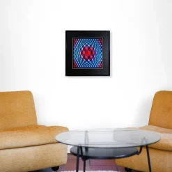 Pamono Victor Vasarely, Framed Serigraph, Printed by Editions Du Griffon, 1972> Mid-Century