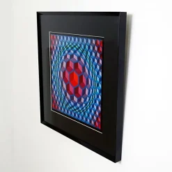Pamono Victor Vasarely, Framed Serigraph, Printed by Editions Du Griffon, 1972><noscript><img width=