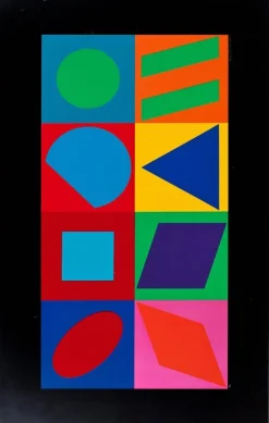 Pamono Victor Vasarely, Geometric Composition, 1980s, Multiple> Mid-Century