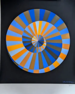 Pamono Victor Vasarely, Olympia, 1971, Large Color Silkscreen> Abstraction