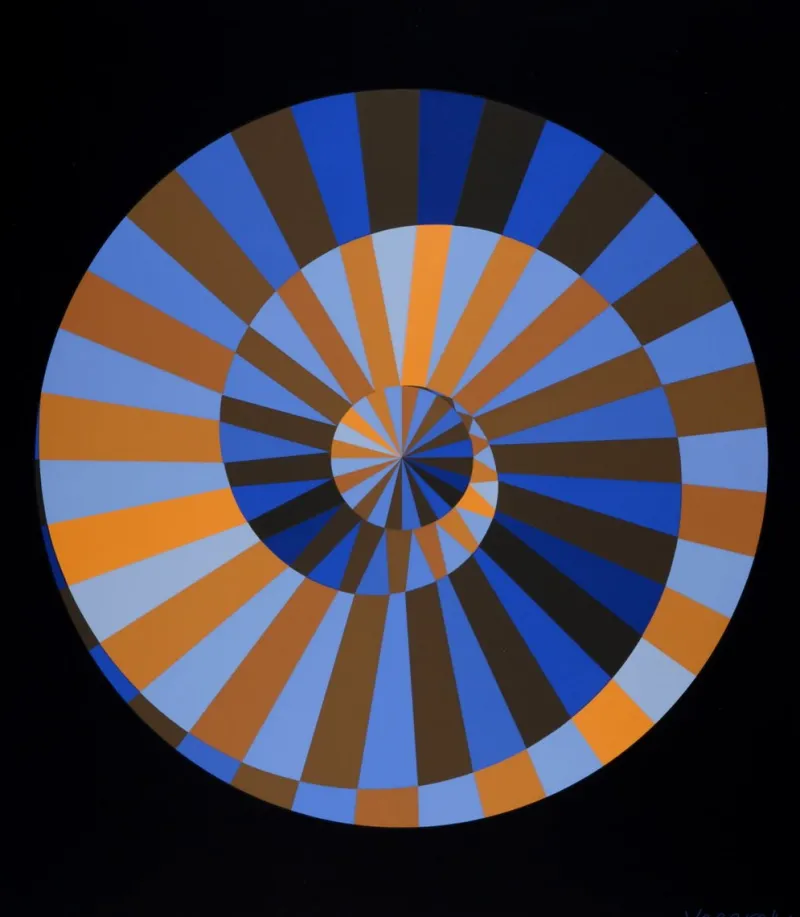 Pamono Victor Vasarely, Olympia, 1971, Large Color Silkscreen> Abstraction