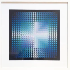 Sale Pamono Victor Vasarely, Op Art Poster, 1972, Pigment Print