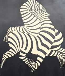 Outlet Pamono Victor Vasarely, Zebras, Original Serigraph, 1960s, Framed