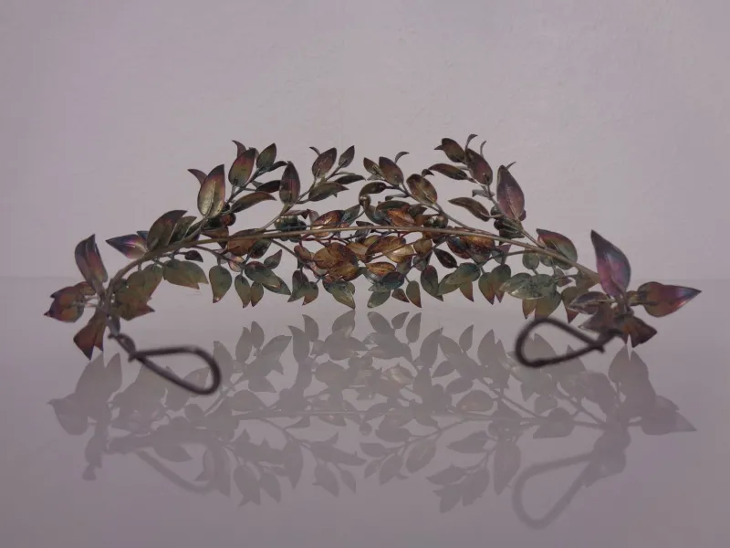 New Pamono Victorian 800 Silver Wedding Tiara and Brooch, Germany, 1890s, Set of 2