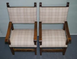 Pamono Victorian Armchairs with Carved Wood Detail, Set of 2><noscript><img width=