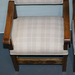 Pamono Victorian Armchairs with Carved Wood Detail, Set of 2><noscript><img width=