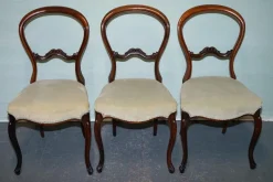 Best Pamono Victorian Balloon Back Dinning Chairs, 1860, Set of 6