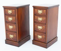 Pamono Victorian Bedside Chests of Drawers 1880, Set of 2><noscript><img width=
