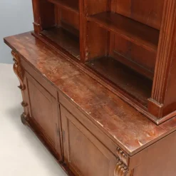 Best Pamono Victorian Bookcase Mahogany with Carvings, Italy, 19th Century