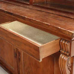 Best Pamono Victorian Bookcase Mahogany with Carvings, Italy, 19th Century