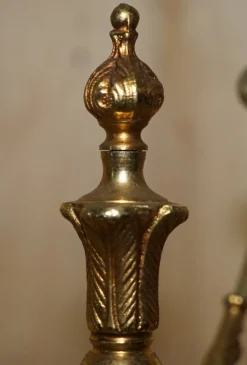 Hot Pamono Victorian Brass Coat Hat & Scarf Stand with Dolphin Cast Legs, 1880s