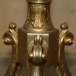 Hot Pamono Victorian Brass Coat Hat & Scarf Stand with Dolphin Cast Legs, 1880s