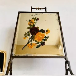 Pamono Victorian Brass Mirrored Fire Screen><noscript><img width=