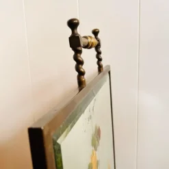 Pamono Victorian Brass Mirrored Fire Screen><noscript><img width=