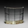 Pamono Victorian Brass Rimmed Wire Mesh Serpentine Fire Guard> Fireplaces And Mantels