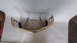 Pamono Victorian Brass Rimmed Wire Mesh Serpentine Fire Guard><noscript><img width=