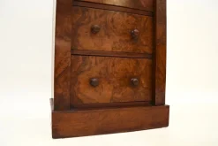 New Pamono Victorian Burr & Walnut Wellington Chest of Drawers, 1880s