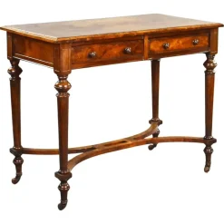 Online Pamono Victorian Burr Walnut Writing Table, 1870s