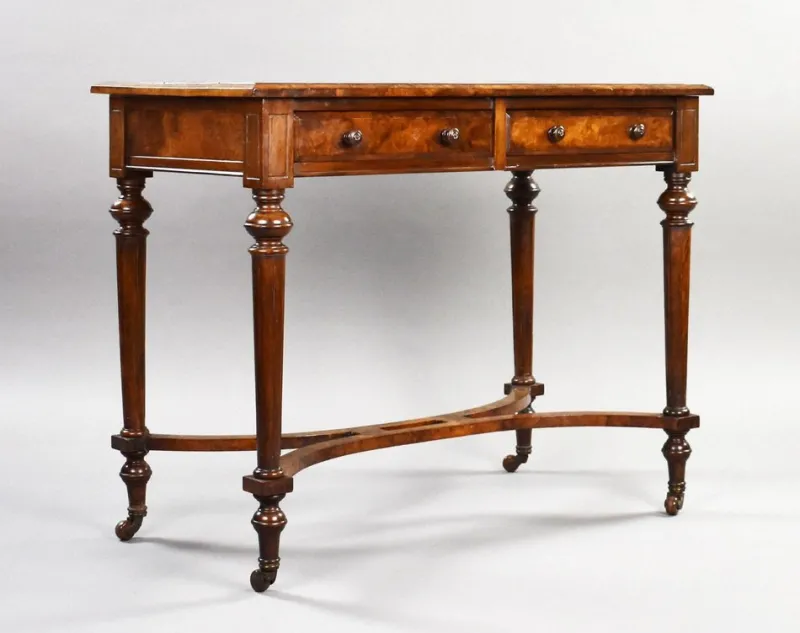 Online Pamono Victorian Burr Walnut Writing Table, 1870s