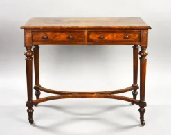 Online Pamono Victorian Burr Walnut Writing Table, 1870s