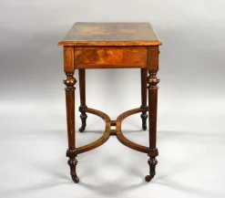 Online Pamono Victorian Burr Walnut Writing Table, 1870s