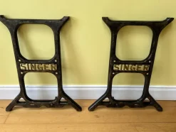 Clearance Pamono Victorian Cast Iron Hand Decorated Table Legs, Set of 2