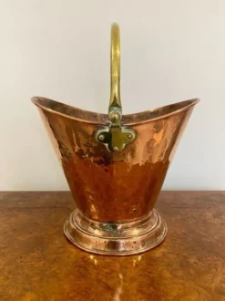 Pamono Victorian Copper and Brass Helmet Coal Bucket, 1860s