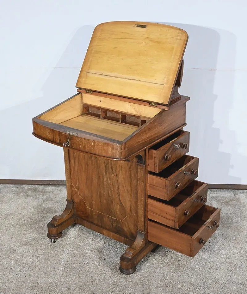 Sale Pamono Victorian Davenport Secretaire in Walnut, England