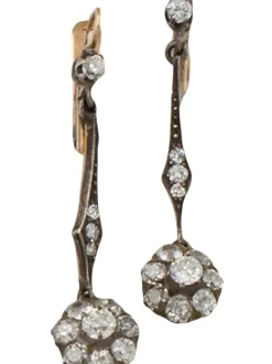 Pamono Victorian Diamond Earrings, Late 19th Century, Set of 2> Earrings